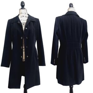 Anne Klein Black Rain Coat M
